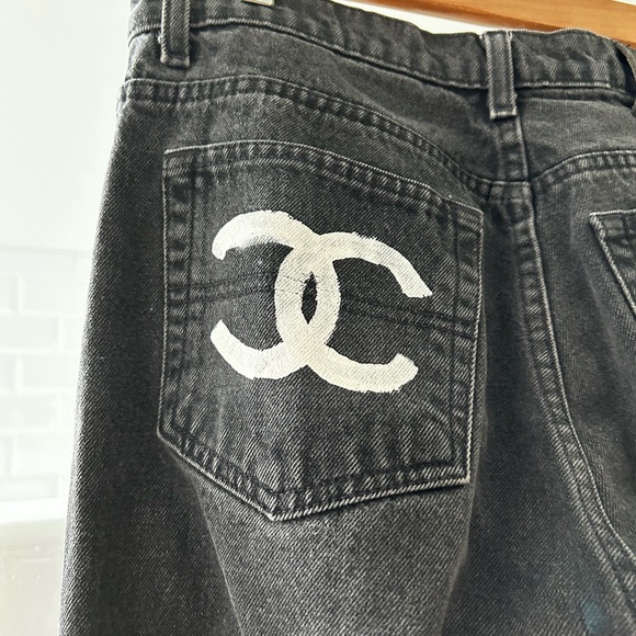 Black hand pained jeans - Picture 7 of 13